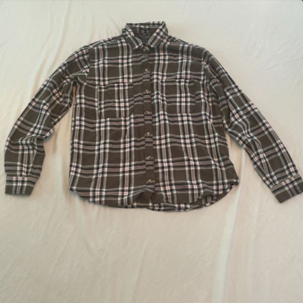 Abercrombie & Fitch Green Plaid Shirt size small